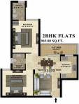 SBP Ananda Towers (2BHK+2T (965 sq ft) 965 sq ft)