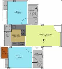 Shantiniketan Vega (2BHK+2T (777 sq ft) 777 sq ft) Shantiniketan Vega (2BHK+2T (777 sq ft) 777 sq ft)