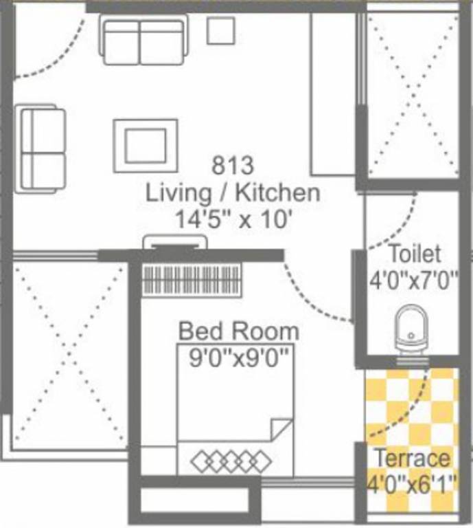 Garve Silver Treasure (1BHK+1T (399 sq ft) 399 sq ft) Garve Silver Treasure (1BHK+1T (399 sq ft) 399 sq ft)