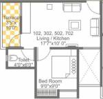 Garve Silver Treasure (1BHK+1T (458 sq ft) 458 sq ft)