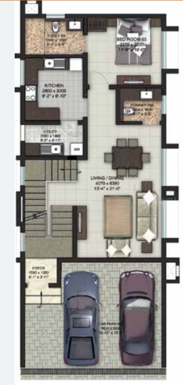 green city Floor Plan Ground Floor Plan
