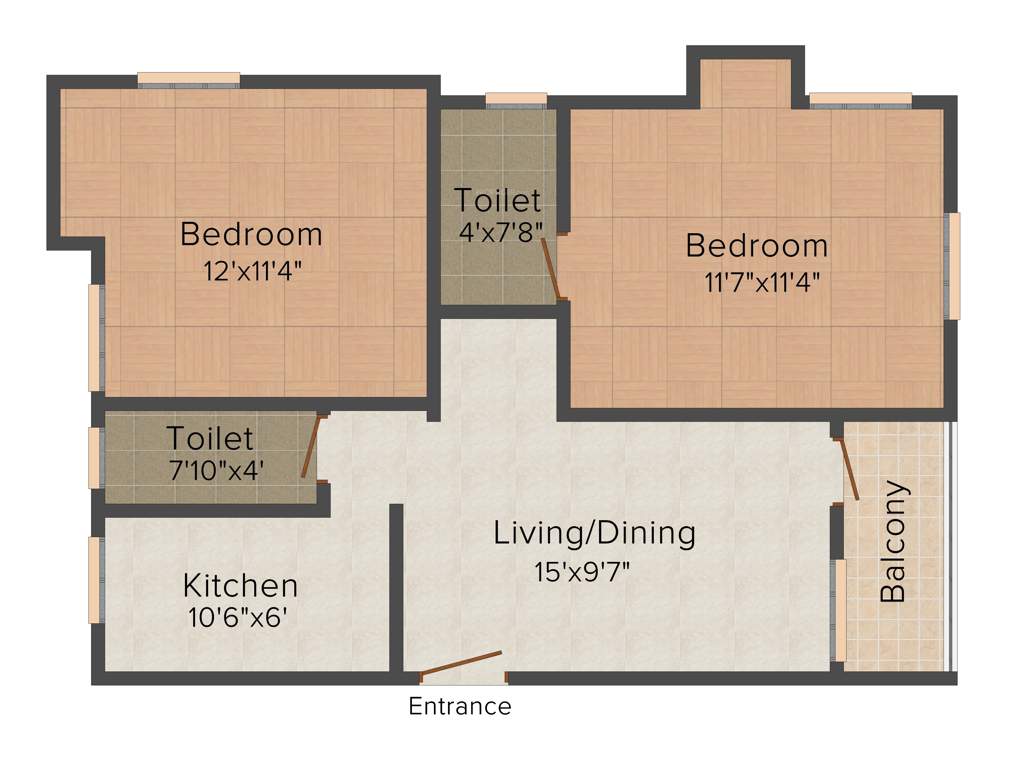 SMM Prathama (2BHK+2T (996 sq ft) 996 sq ft)