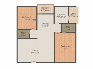 Avantika Indravathi (2BHK+2T (1,127 sq ft) 1127 sq ft) Avantika Indravathi (2BHK+2T (1,127 sq ft) 1127 sq ft)
