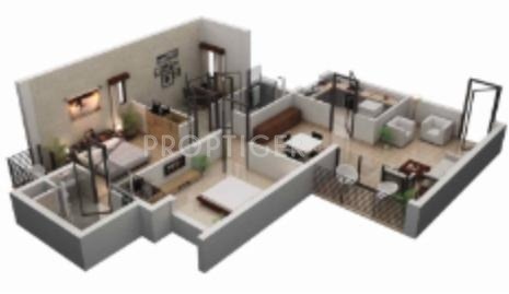 Mani IQ City (2BHK+2T (1,179 sq ft) + Study Room 1179 sq ft)