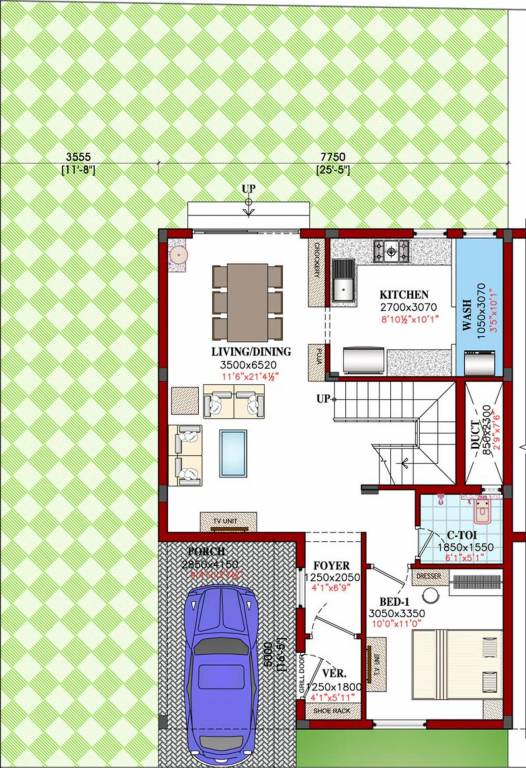 GVSPL County (3BHK+3T (1,810 sq ft) 1810 sq ft)