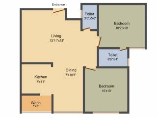 BV Diva Heights (2BHK+2T (1,170 sq ft) 1170 sq ft) BV Diva Heights (2BHK+2T (1,170 sq ft) 1170 sq ft)