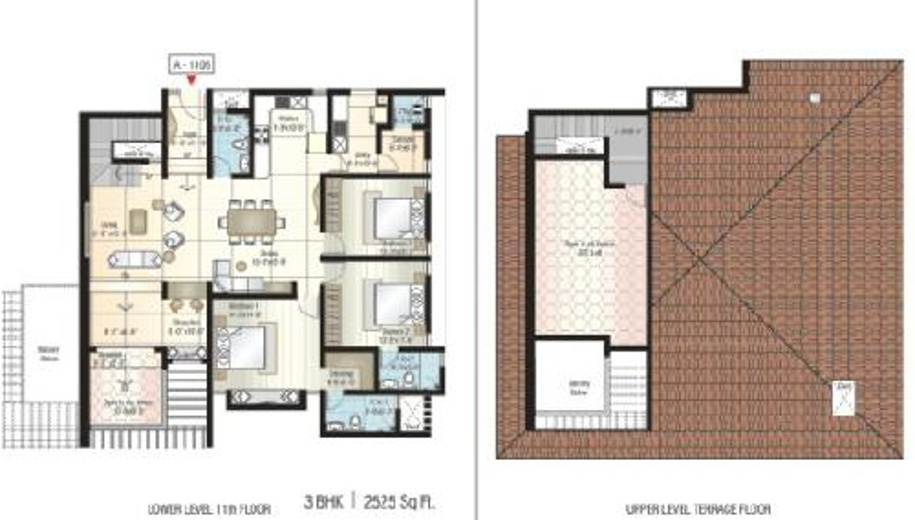 Bairavi Cruz Luxor (3BHK+3T (2,525 sq ft) + Servant Room 2525 sq ft)