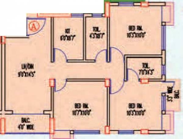 Magnolia Melody (3BHK+2T (1,070 sq ft) 1070 sq ft) Magnolia Melody (3BHK+2T (1,070 sq ft) 1070 sq ft)