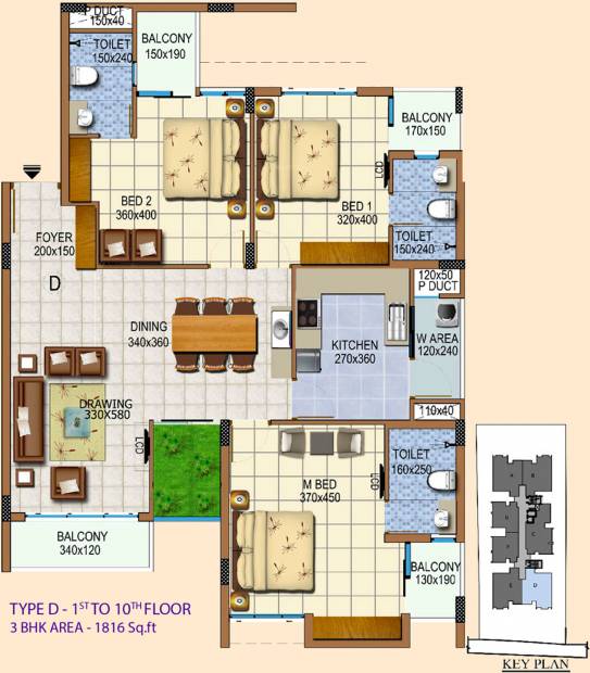 Asset Precious (3BHK+3T (1,816 sq ft) 1816 sq ft)