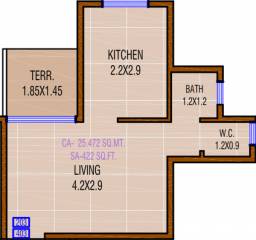  Mera Ghar Nighu (1BHK+1T (422 sq ft) 422 sq ft)