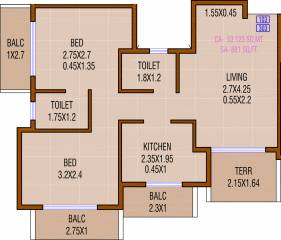  Mera Ghar Nighu (2BHK+2T (881 sq ft) 881 sq ft)