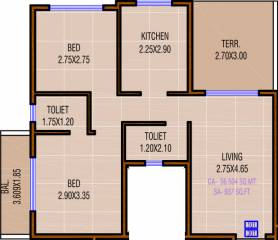  Mera Ghar Nighu (2BHK+2T (937 sq ft) 937 sq ft)