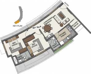 Malabar Bamboo Park (2BHK+2T (921 sq ft) 921 sq ft)