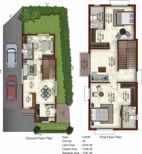 Casagrand Bloom (3BHK+3T (1,797 sq ft) 1797 sq ft)