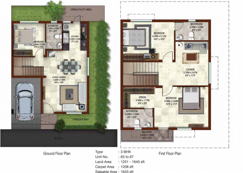 Casagrand Bloom (3BHK+3T (1,633 sq ft) 1633 sq ft)