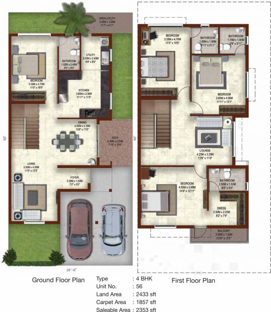 Casagrand Bloom (4BHK+4T (2,353 sq ft) 2353 sq ft)