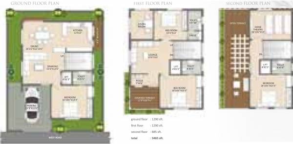 CPR Constructions Golden Palms (4BHK+4T (3,465 sq ft)   Pooja Room 3465 sq ft)