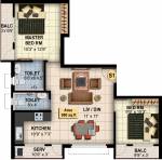 Concrete Shankara (2BHK+2T (990 sq ft) 990 sq ft)