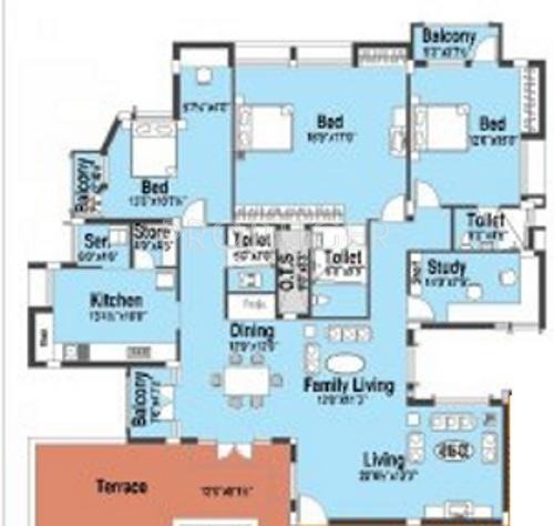Doshi Etopia 1 (3BHK+3T (2,815 sq ft) + Study Room 2815 sq ft)