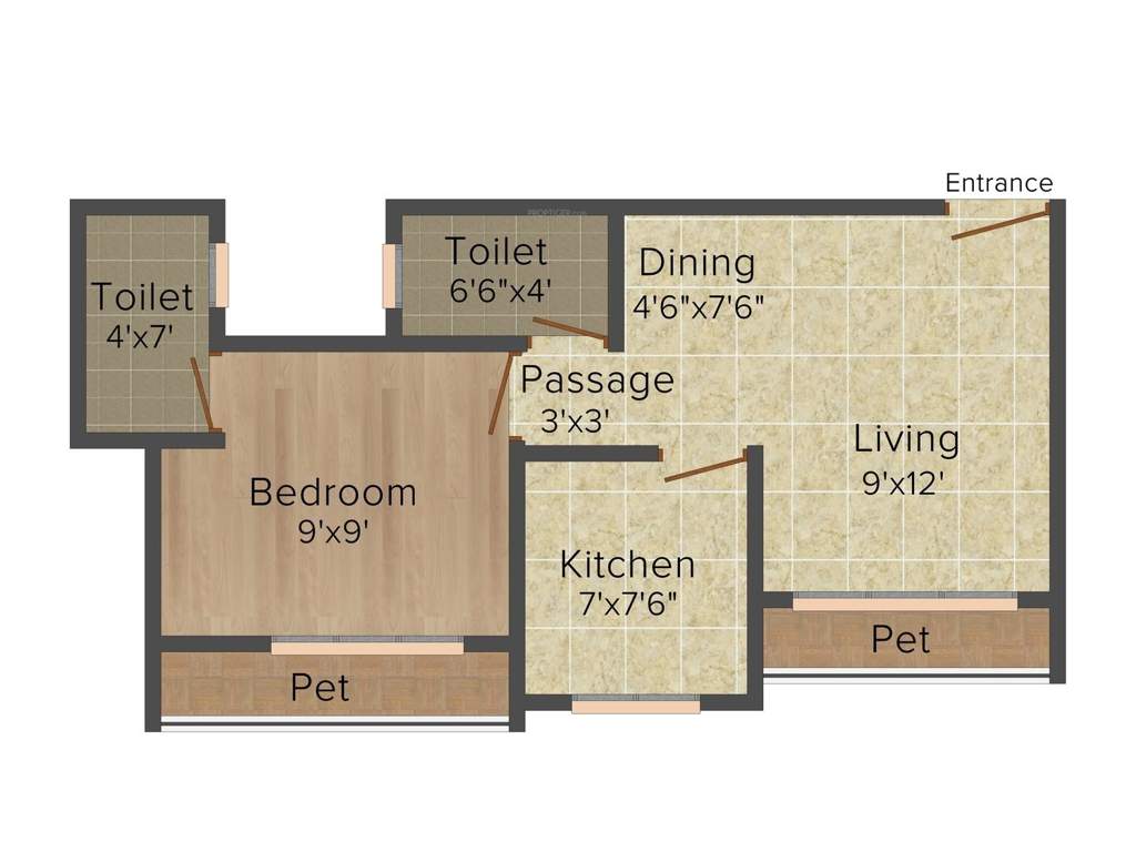 Mayfair Vishwaraja (1BHK+1T (351 sq ft) 351 sq ft)