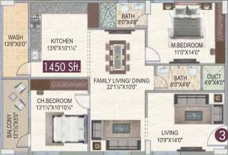 Newmark Homes (2BHK+2T (1,450 sq ft) 1450 sq ft) Newmark Homes (2BHK+2T (1,450 sq ft) 1450 sq ft)