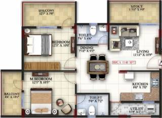 Mahaveer Cygnet (2BHK+2T (1,141 sq ft) 1141 sq ft) Mahaveer Cygnet (2BHK+2T (1,141 sq ft) 1141 sq ft)