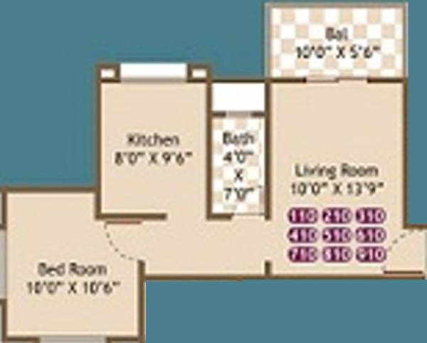 Shaurya Sopan Baug (1BHK+1T (558 sq ft) 558 sq ft)