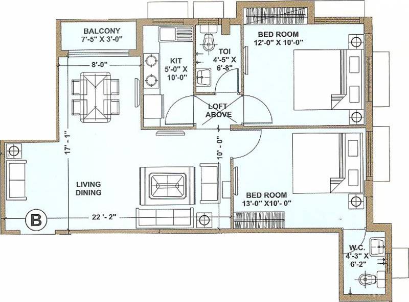 Angel Dreams (2BHK+2T (1,145 sq ft) 1145 sq ft)