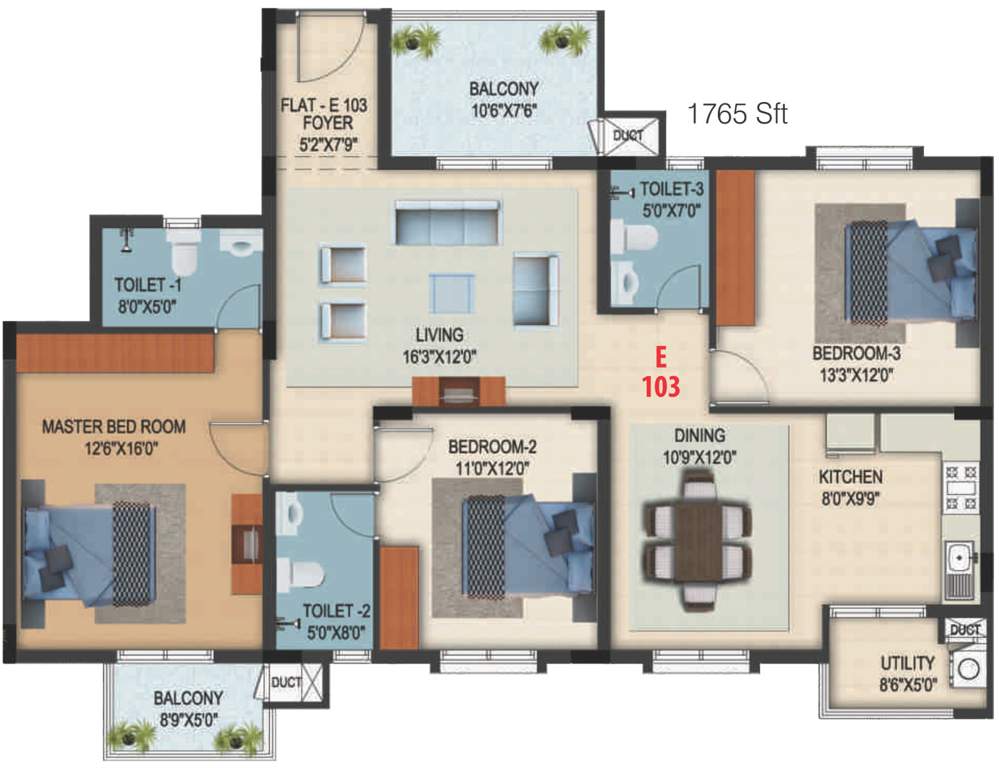 DS Needs 3 Project 276 (3BHK+3T (1,765 sq ft) 1765 sq ft)