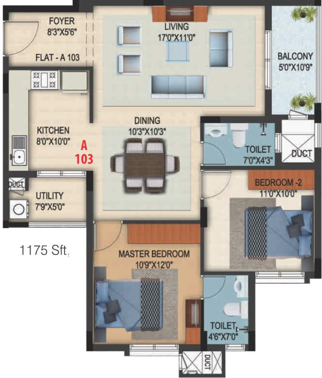 DS Needs 3 Project 276 (2BHK+2T (1,175 sq ft) 1175 sq ft)