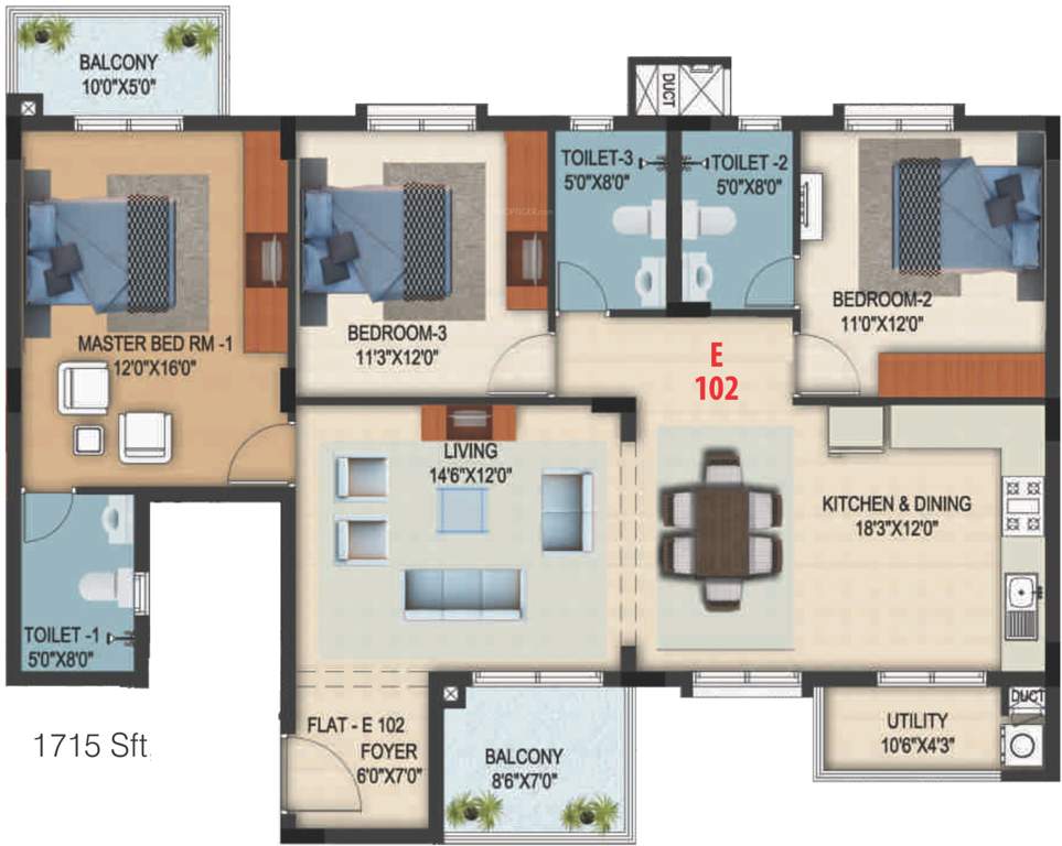 DS Needs 3 Project 276 (3BHK+3T (1,715 sq ft) 1715 sq ft)