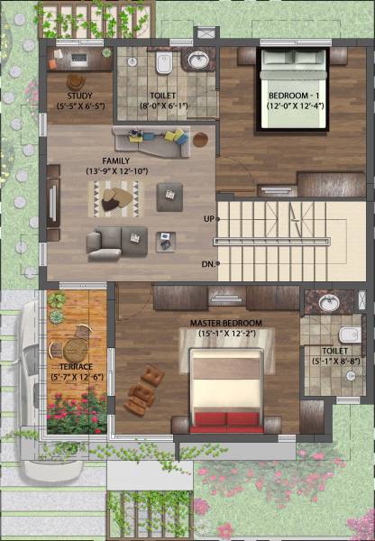 NVT Mystic Garden (3BHK+3T (1,939 sq ft) + Study Room 1939 sq ft)