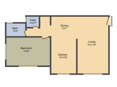 DK Varad Heights (1BHK+1T (706 sq ft) 706 sq ft)