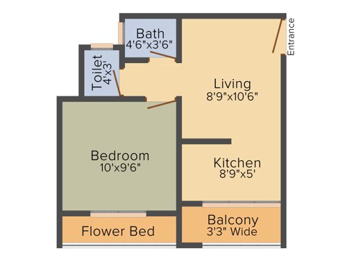 Shree Samarth Construction Group Shree Samarth Crown (1BHK+1T (385 sq ft) 385 sq ft)
