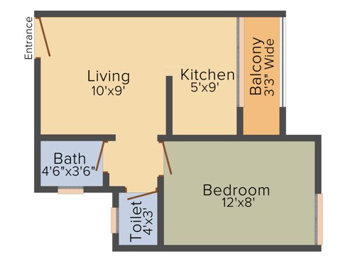 Shree Samarth Construction Group Shree Samarth Crown (1BHK+1T (473 sq ft) 473 sq ft)