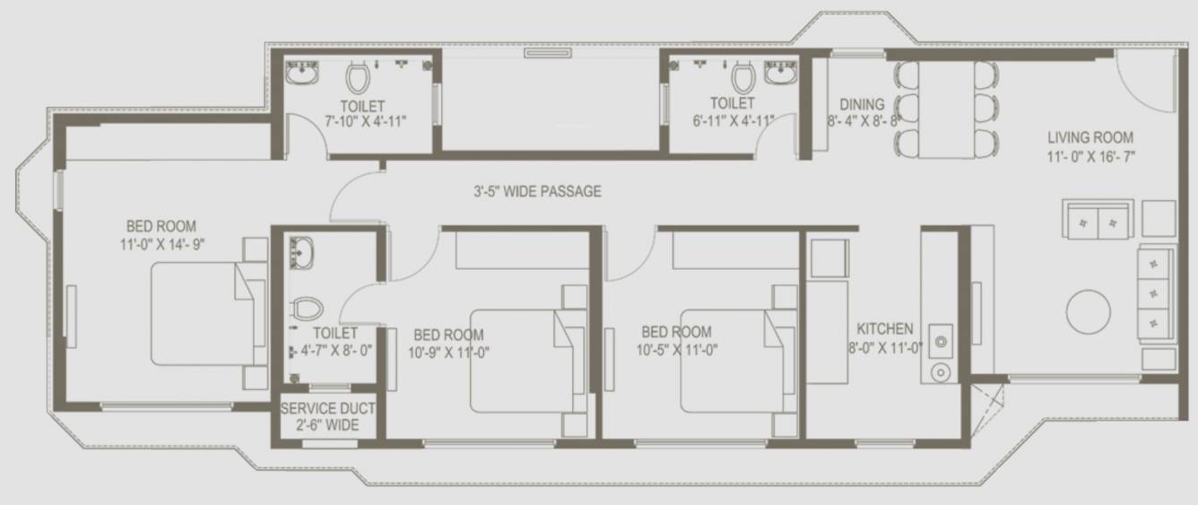 Dhaval Sunrise Charkop (3BHK+3T (961 sq ft) 961 sq ft)