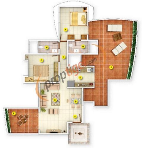 Darvesh Platina (2BHK+2T (1,550 sq ft) 1550 sq ft)