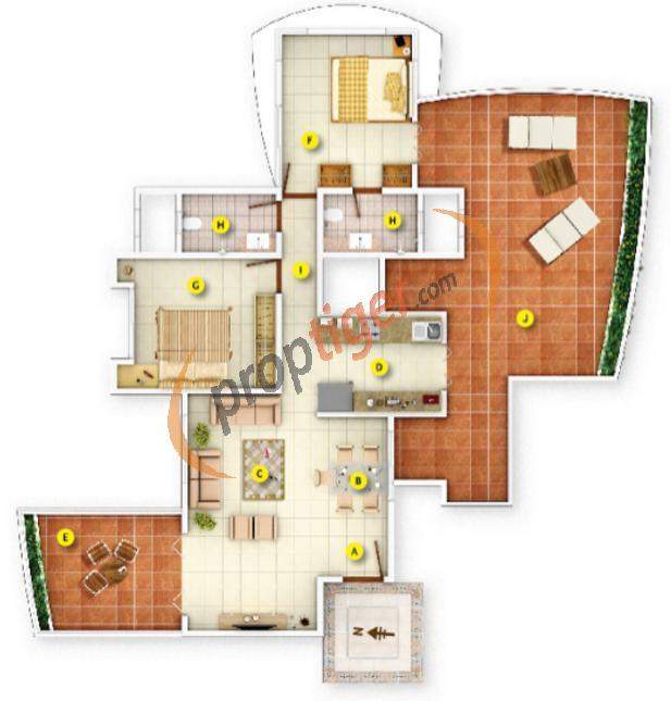 Darvesh Platina (2BHK+2T (1,550 sq ft) 1550 sq ft)