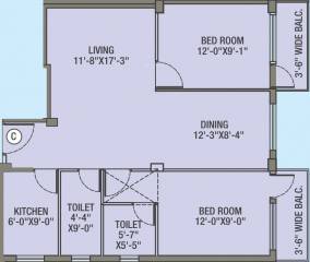 Prakash Builders Shree Ganges (2BHK+2T (968 sq ft) 968 sq ft)