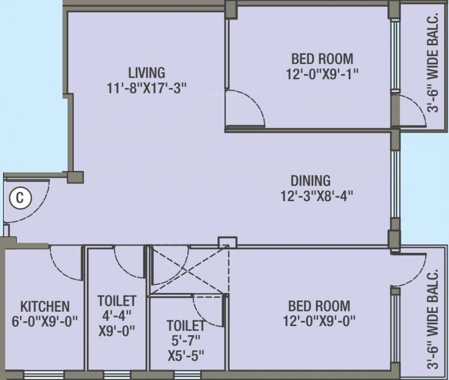 Prakash Builders Shree Ganges (2BHK+2T (968 sq ft) 968 sq ft) Prakash Builders Shree Ganges (2BHK+2T (968 sq ft) 968 sq ft)