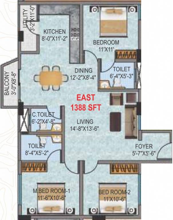 Narmada Developers Sri Heights (3BHK+3T (1,388 sq ft) 1388 sq ft) Narmada Developers Sri Heights (3BHK+3T (1,388 sq ft) 1388 sq ft)