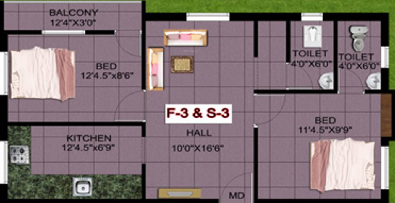 Raghav Krishna Nivas (2BHK+2T (830 sq ft) 830 sq ft) Raghav Krishna Nivas (2BHK+2T (830 sq ft) 830 sq ft)