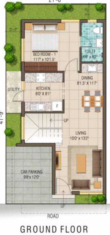 humming gardens Floor Plan Ground Floor Plan