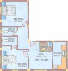 Tirupatiyar Royal Flats (2BHK+2T (832 sq ft) 832 sq ft)