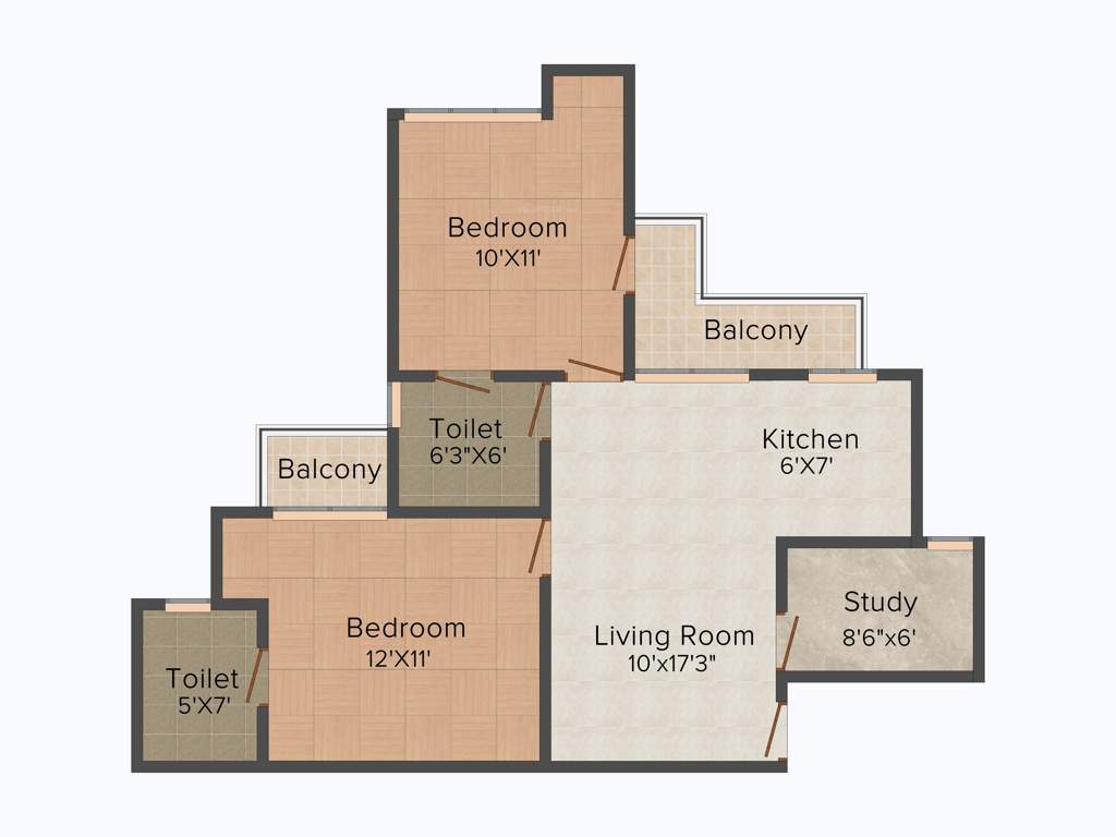 Amrapali Princely Estate (2BHK+2T (915 sq ft) 915 sq ft)