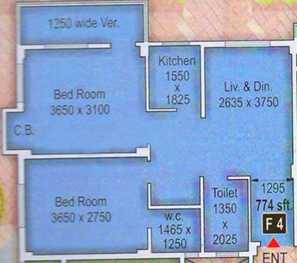 Tanvir Garden Apartment (2BHK+2T (774 sq ft) 774 sq ft)