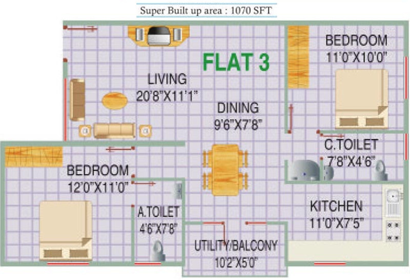 RV Shastri Residencey (2BHK+2T (1,070 sq ft) 1070 sq ft) RV Shastri Residencey (2BHK+2T (1,070 sq ft) 1070 sq ft)