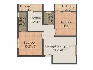 SVVD Green Housing Thistle (2BHK+2T (702 sq ft) 702 sq ft) SVVD Green Housing Thistle (2BHK+2T (702 sq ft) 702 sq ft)