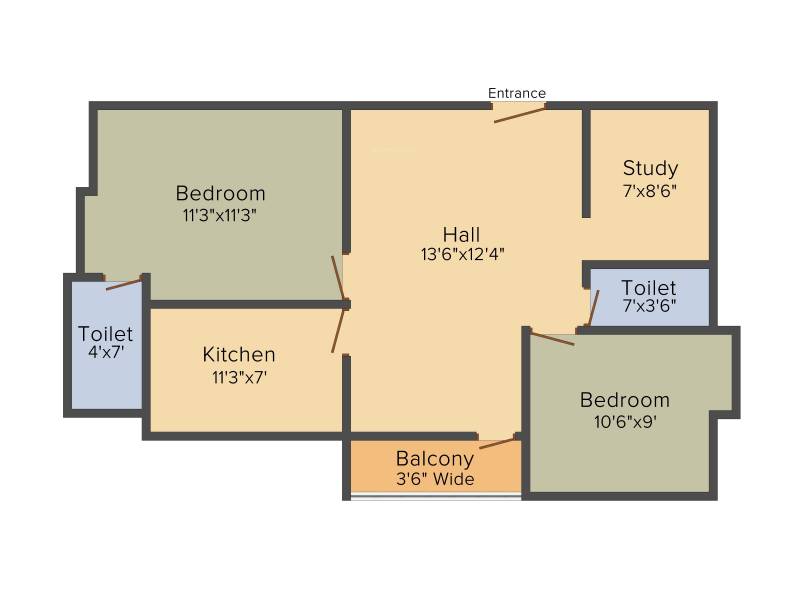 VGK Aadhira Homes (2BHK+2T (970 sq ft) + Study Room 970 sq ft)