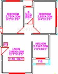 Tejas Tejas Komal (2BHK+2T (1,135 sq ft) 1135 sq ft)